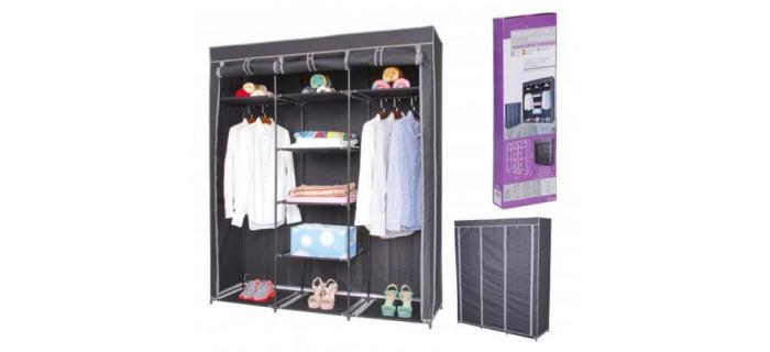 Penderie + Housse Armoire de Rangement à Vêtements Etagère vêtements à chaussures - 150 x 45 x 172 cm
