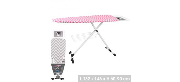 Table à Repasser Métal XXXL Spéciale Centrale Vapeur 132 X 46 X 90 cm