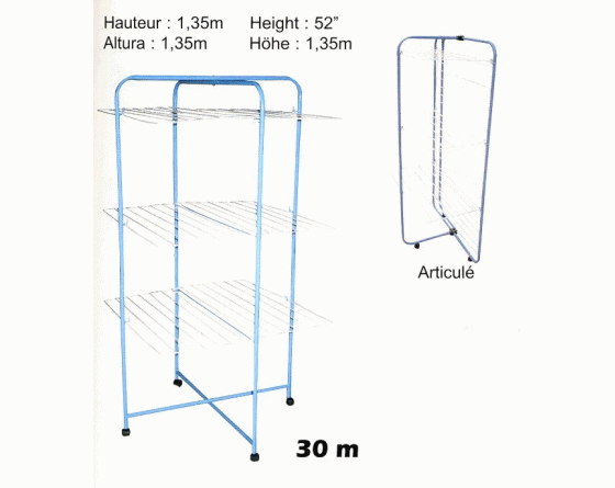 Séchoir à Linge Extensible Réglable sur 3 Couches, Tancarville Grand  Capacité 45 KG, Étendoir Linge Intérieur, Étendage à Linge : :  Cuisine et Maison