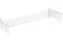 Séchoir mural 70 cm extensible Métal Plastifié Blanc 5 barres SAUVIC 89788 - Séchoir à Linge Extérieur Intérieur Mural 70 cm - Séchoir Etirable Métal blanc - 70 cm  70 x 13 x 18,5 cm
