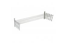 Séchoir Extensible 200 cm 5 Baleines en Acier Inoxydable 18/10 SAUVIC 90820 - Étendoir à Linge Extensible 200 cm en Acier Inoxydable 18/10 - 200 x 13 x 18.5 cm